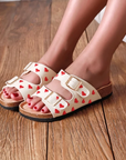 Heart Slip On Sandal Ivory