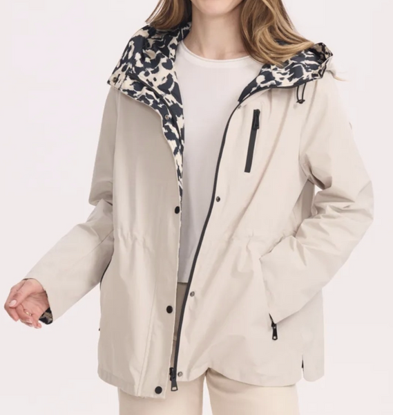 Jill Reversible Jacket Taupe Print – Verso