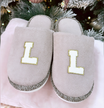 Slippers Taupe PERSONALISED