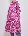 Rain Poncho Purple Print