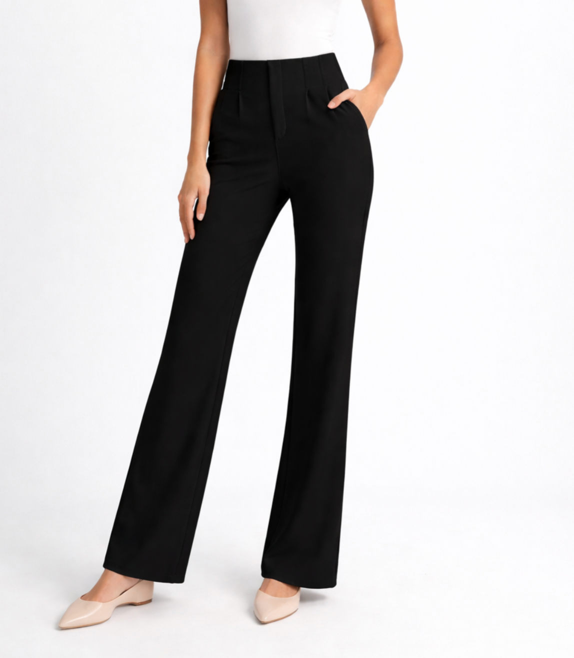 Stretch Dress Trousers Black Verso Stretch Dress Trousers Black Verso