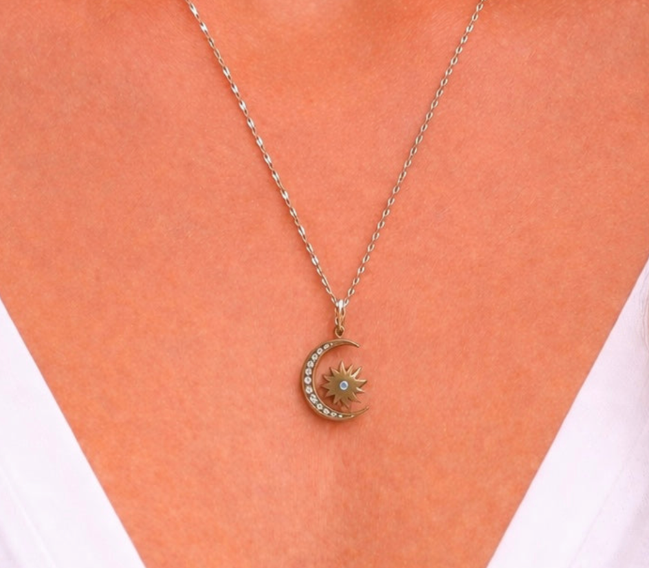 Moon &amp; Star Necklace