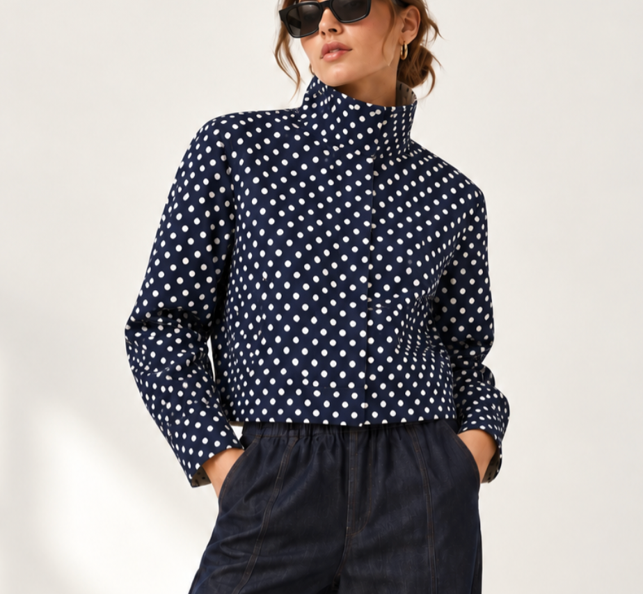 Jenny Lightweight Jacket Navy/White
