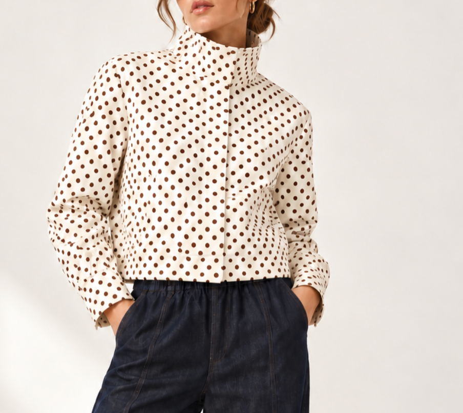 Jenny Lightweight Jacket Cream/Brown