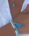 Tahiti Tassel Bracelet Blue