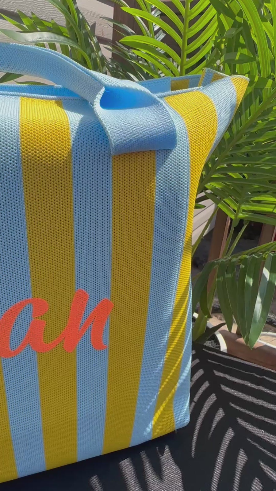 Large Elsie Bag Blue/Yellow