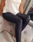 Faux Leather Leggings Navy