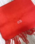 SHORT Personalised Scarf Red