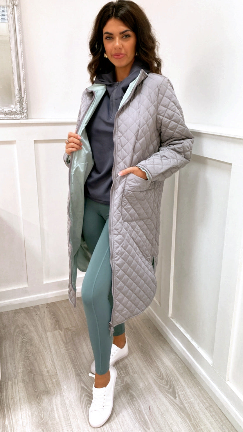 Quilted Jacket Grey/sage