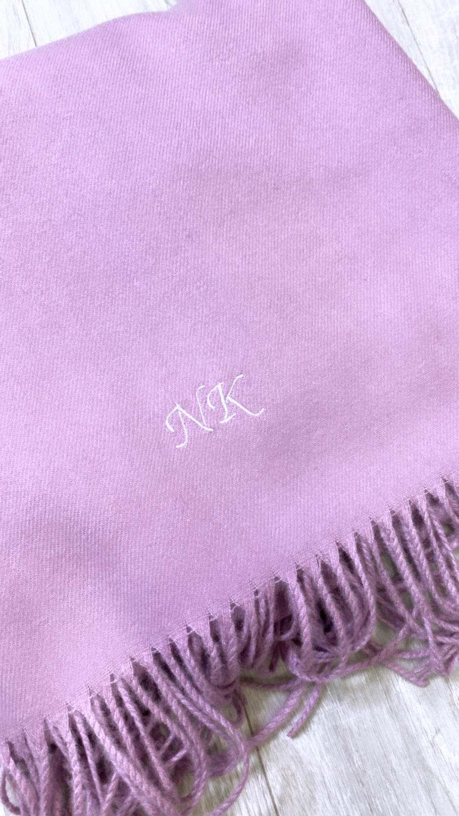 LONG Personalised Scarf lilac