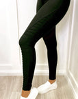 Jenna Spandex Biker Leggings Black