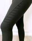 Jenna Spandex Biker Leggings Black