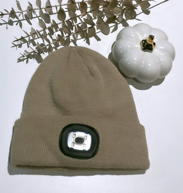 LED Beanie Hat Taupe