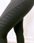 Jenna Spandex Biker Leggings Black