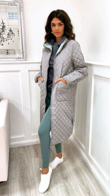 Quilted Jacket Grey/sage